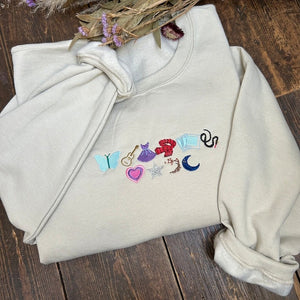 TS Embroidered Taylor Swift Icons Sweatshirt