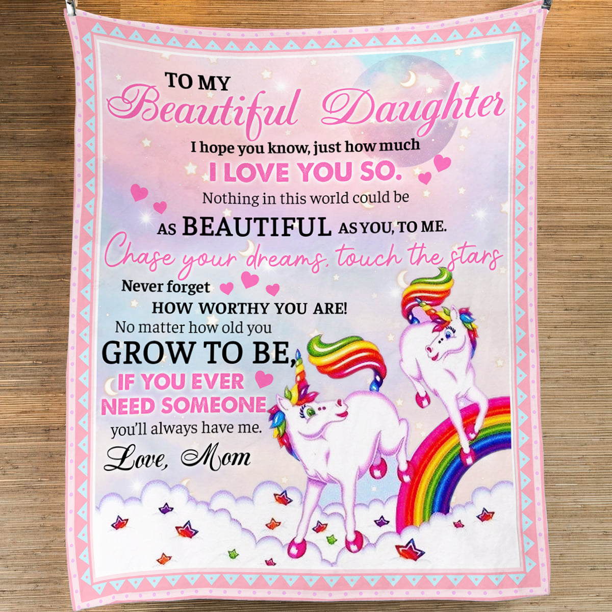 To my discount beautiful daughter blanket