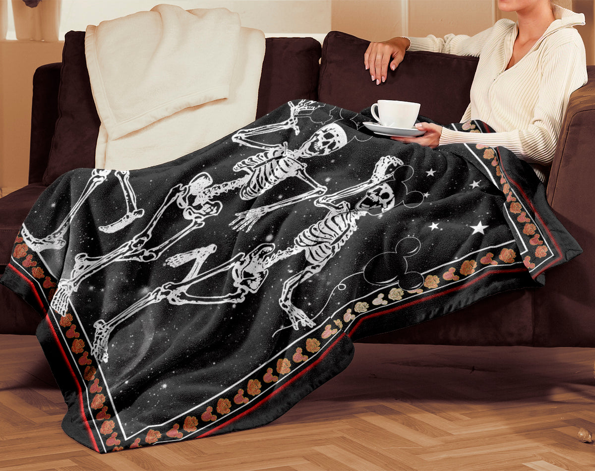 Skeleton Dance Blanket Halloween Gift Uniwiin Store Unique