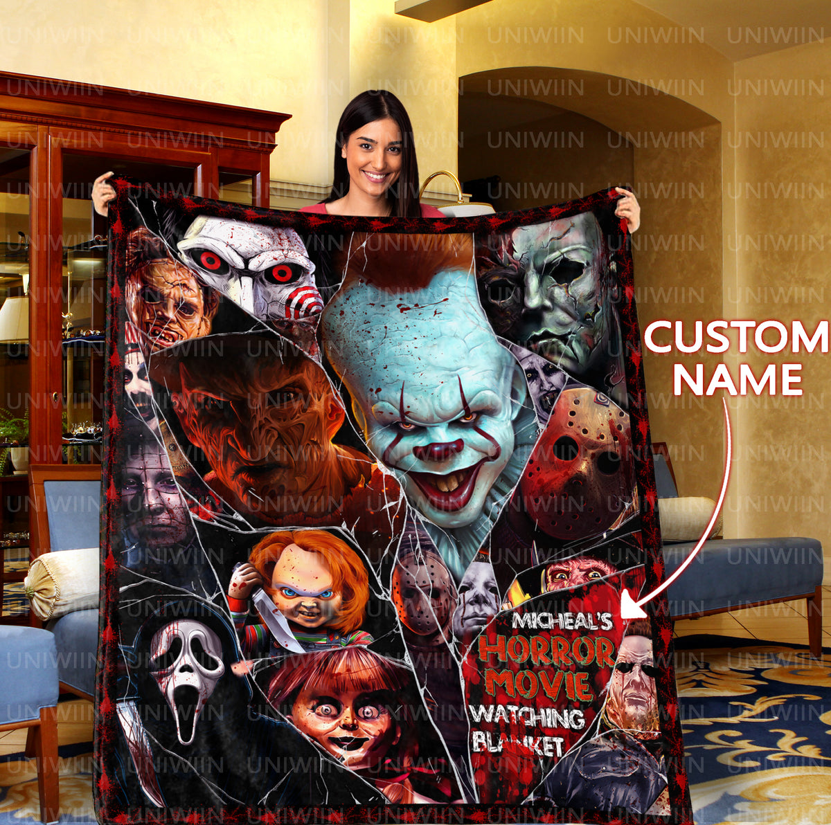 Personalized horror movie discount blanket