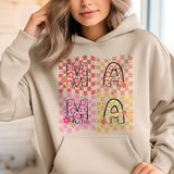Mama Hoodie, Floral Mama Crewneck, Retro Mama Sweatshirt, Retro Floral Mama Shirt, Checked Mama Shirt, Vintage Mama Shirt, Retro Mother.