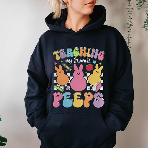 Teaching My Favorite Bunnies Hoodie, Teacher Bunny Easter Sweatshirt, Easter Teacher Tee, Easter Teacher Shirt, Easter Gift For Teachers