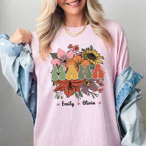 Retro Floral Mama T-shirt, Shirt for Mom for Mother's Day, Mama T-Shirt, Mom Shirt for Mom for Mother's Day, Mama T-shirt, Mothers Day Gift