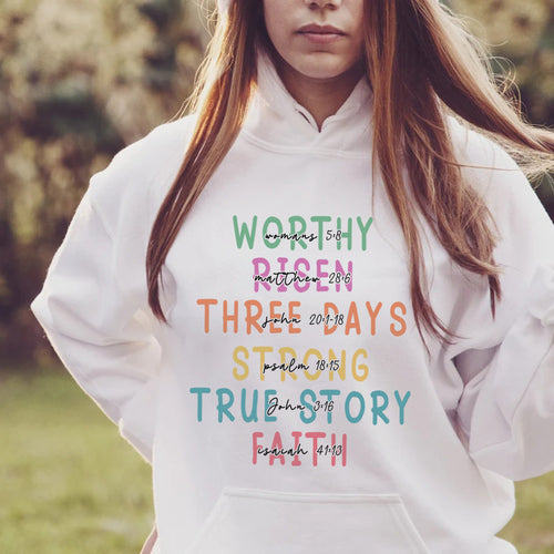 Easter Christian Sublimation Hoodie, A lot can happen in 3 days Sublimation Crewneck, EasterTee, Jesus Shirt, Happy Easter Day