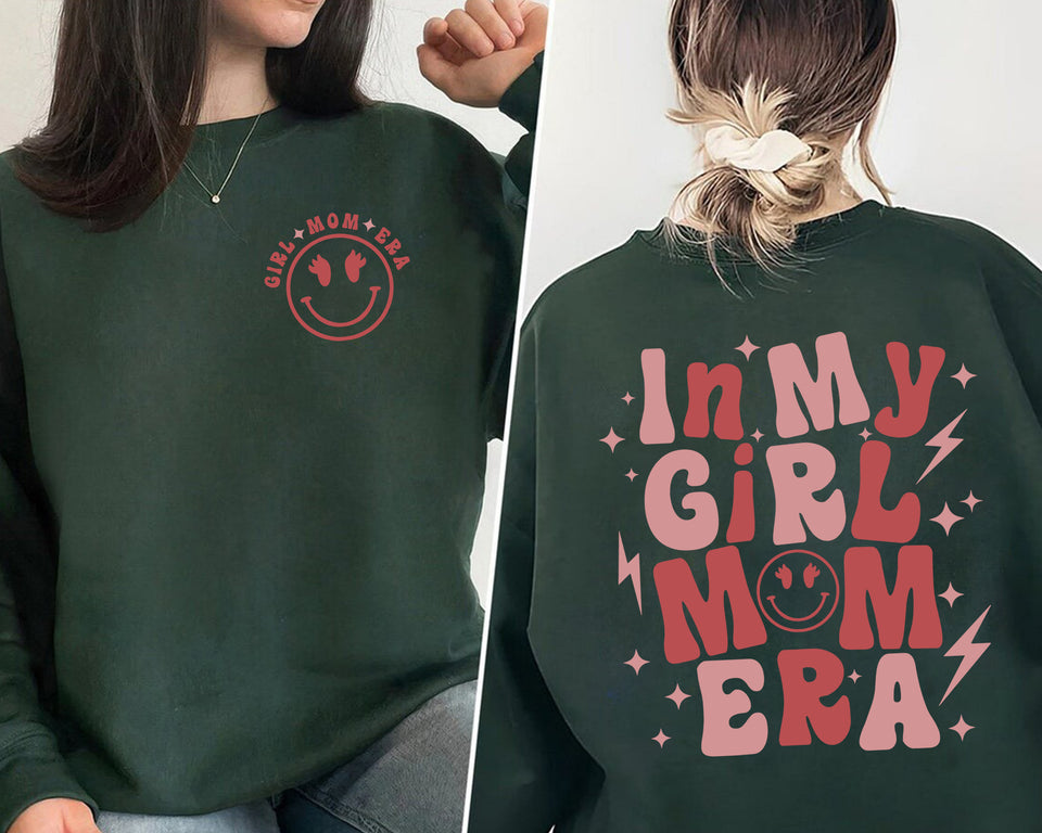 Girl Mom Sweatshirt, Girl Moms Club Crewneck, New Mom Gift, In My Girl Mom Era Shirt, In My Mom Era Shirt, Expecting Mom Gift, Gender Reveal