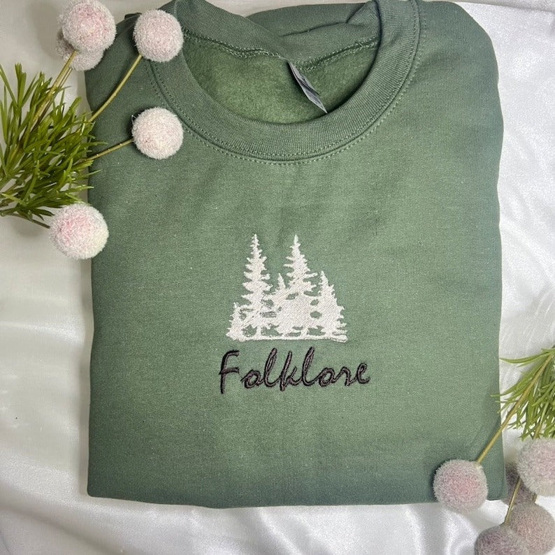 TS Embroidered Folklore Sweatshirt