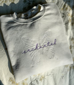 TS Embroidered Enchanted Lyrics, Speak Now, Butterfly Sweatshirt
