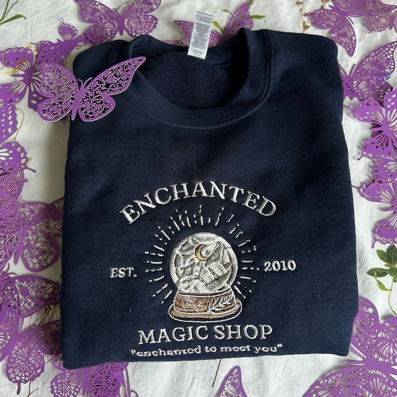 TS Embroidered Enchanted magic shop Sweatshirt