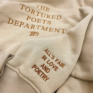 TS Embroidered The Tortured Poets Department Sweatshirt