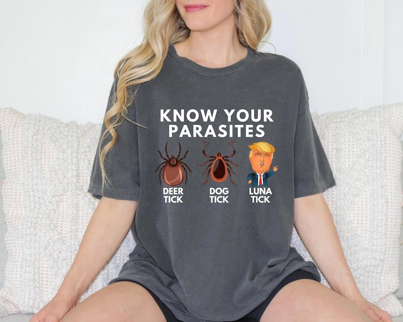 Know Your Parasites Shirt, Anti Trump Tshirt, Vote Shirt, Political Tee, Kamala Harris Shirt, Vote Removes Shirt, Voting