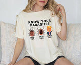 Know Your Parasites Shirt, Anti Trump Tshirt, Vote Shirt, Political Tee, Kamala Harris Shirt, Vote Removes Shirt, Voting