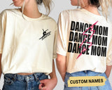 Custom Dance Mom Shirt with personalized kid name, Cute Dance Mama Shirt, Ballet Tee for Mom, Girl Ballerina Shirt, Cheer Mom Shirt