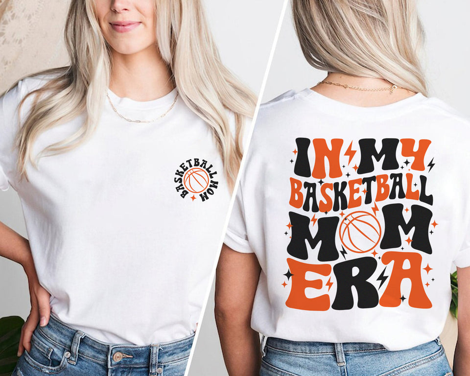 In My Basketball Mom Era T-shirt, Sports Mom Shirt, Basketball Season Sweatshirt, Basketball Lover Hoodie, Basketball Game Day Sweater