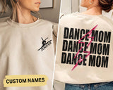 Custom Dance Mom Sweatshirt with personalized kid name, Cute Dance Mama Crewneck, Ballet Tee for Mom, Girl Ballerina Shirt, Cheer Mom Shirt