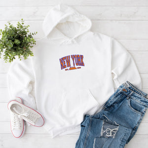 Embroidered New york Hoodie, new york city sweatshirt, new yorker sweatshirt, east coast sweatshirt, new york lover gift, nyc sweatshirt for women