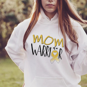 Mom Of A Warrior Hoodie, Mother of a Little Warrior Shirt, Cancer Survivor Hoodie , Mama T-shirt, Mother of a Strong Kid Crewneck