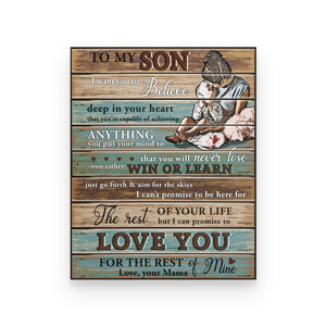 Personalized Mother Wool Poster Gift For Son