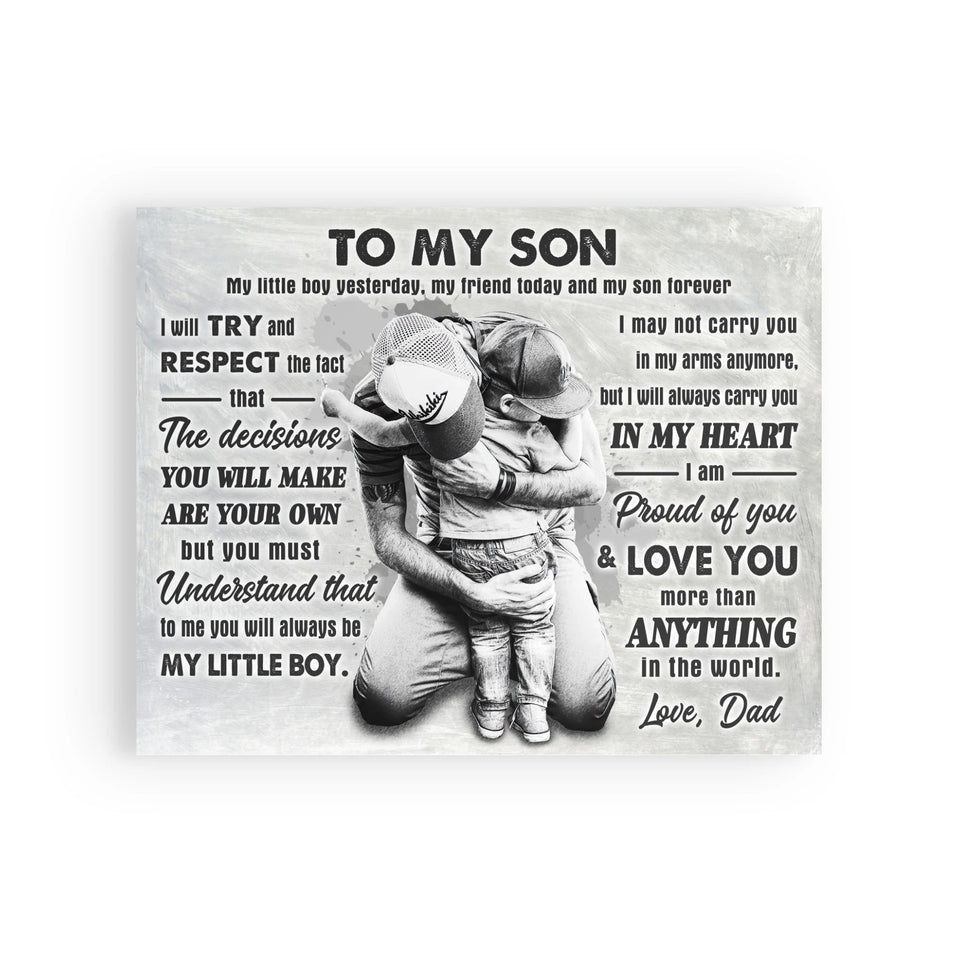 Personalized Dad Gift For Son Poster