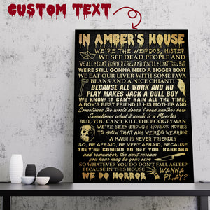 Personalized In This House Horror Movie Canvas 1.25"