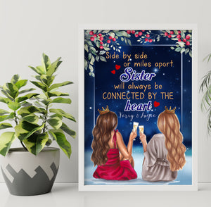 Personalized Name, Side By Side Friend Poster