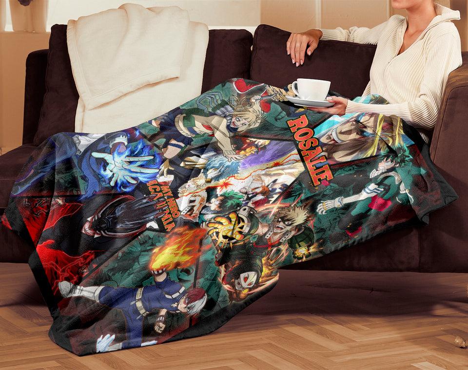 Personalized Hero Academy Blanket, Anime Fan 2