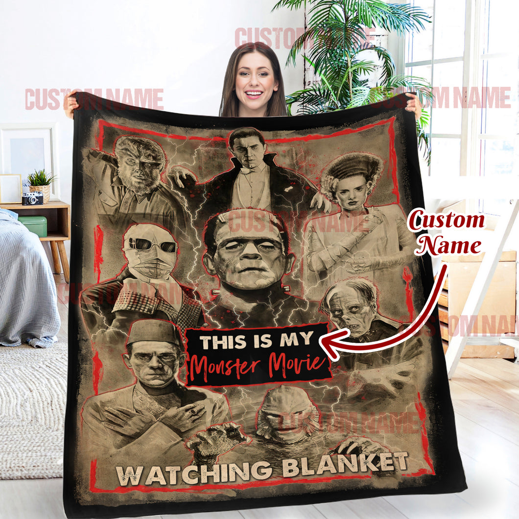 PERSONALIZED THIS IS MY MONSTER MOVIE WATCHING BLANKET