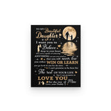 Personalized Father Gift For Daughter Moon Poster