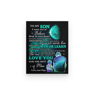 Personalized Father Gift For Son Galaxy Poster