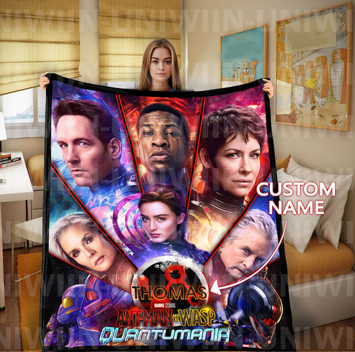 Personalized Ant Man and Wasp Quantumania Blanket, Blanket Gift Ideas