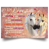 Custom To My Love Unicorn Poster