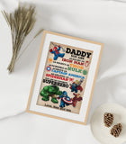 Personalized Name, Father's day Gift, Daddy Superhero Poster, You Are My Favorite Superhero