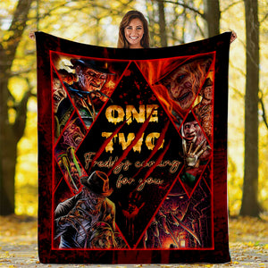 One, Two, Freddy's Coming For You Blanket, Halloween Gift