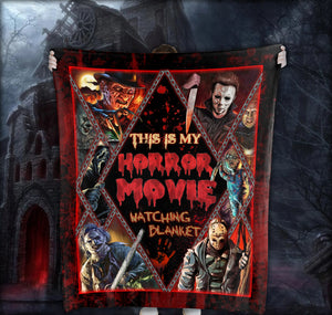 Personalized This Is My Horror Movie Watching Blanket 4, Halloween Gift