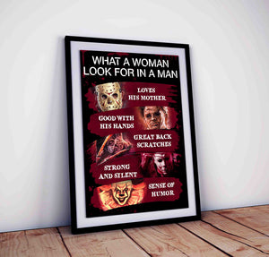 What A Woman Look For In A man Poster
