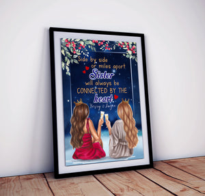 Personalized Name, Side By Side Friend Poster