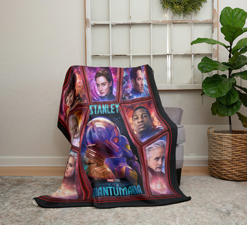 Personalized Ant Man and Wasp Quantumania Blanket, Blanket Gift Ideas 3
