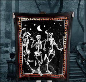 Skeleton Dance Blanket, Halloween Gift