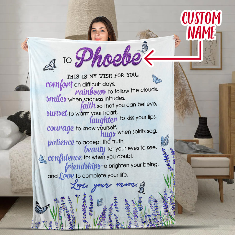 Personalized This Is My Wish For You. To My Daughter Blanket Gift