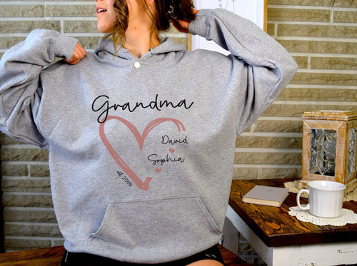 Mama Personalized Hoodie with Kids Names, Custom Names Mom Sweatshirt, Custom Mom Sweater, Personalized Mom Hoodie, Custom Gift for Mom