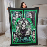 Wednesday Addams Blanket, Halloween Gift