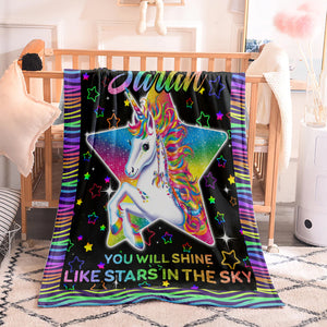 Personalized You Will Shine Like Stars In The Sky Blanket