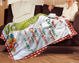 Personalized Grandma Grinch Christmas Blanket