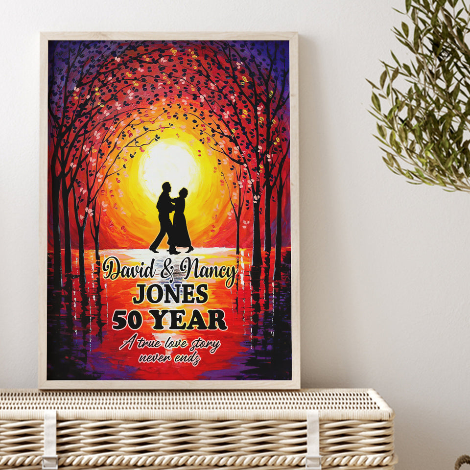 Personalized Name And Year For Wedding Anniversary Poster