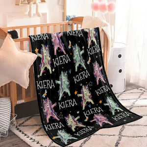 Personalized Unicorn Dabbing Blanket Gift For Girls, Halloween Gift