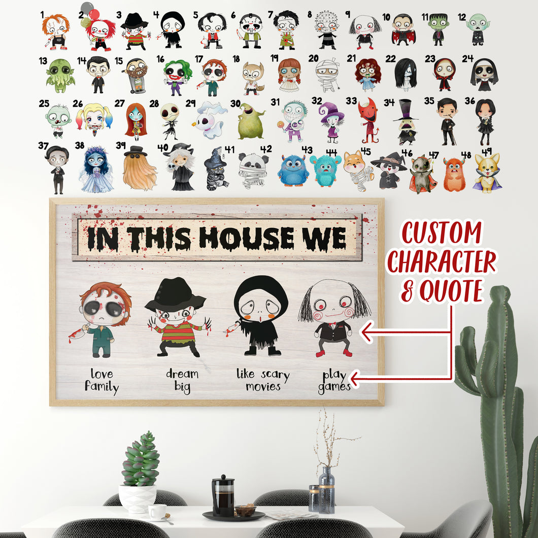 Personalized Character And Quote In This House Poster