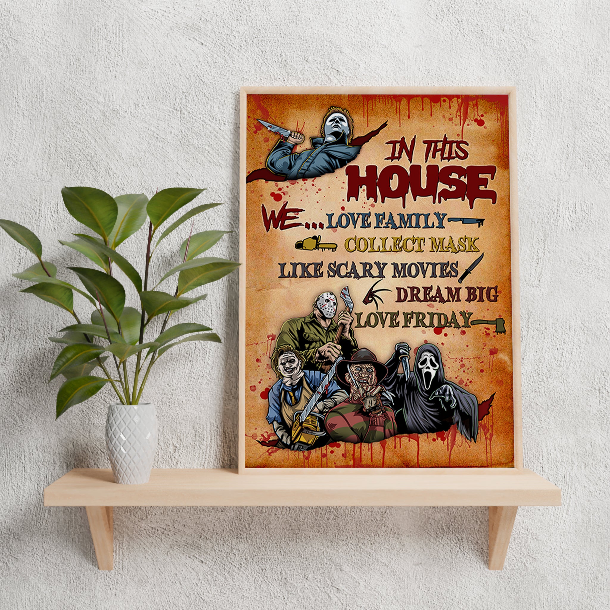 Personalized Family Name In This House Horror Movies Poster – Uniwiin Store  - Unique Gifts Family