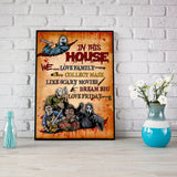 Personalized Family Name In This House Horror Movies Poster
