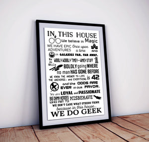 Personalized In This House We Believe In Magic Poster