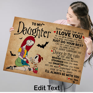 Custom To My Daughter Nightmare Before Christmas Mom and Daughter Vintage Poster