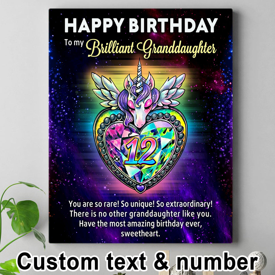 Personalized Grandma Poster Gift For Granddaughter Birthday.